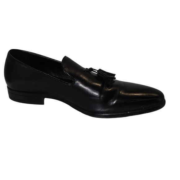 Van Heusen Men's Plain Toe Tassel Slip-On Loafer Black Size 8.5M - Picture 10 of 12